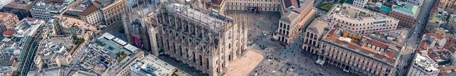 Vista dall'alto dell'area Duomo di Milano