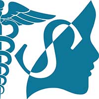 Sanubes logo con simbolo farmacia, lettera S e profilo volto di donna